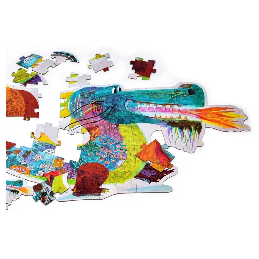 New Djeco Leon The Dragon Giant Shaped Puzzle 58 Pieces - Picture 5 of 5